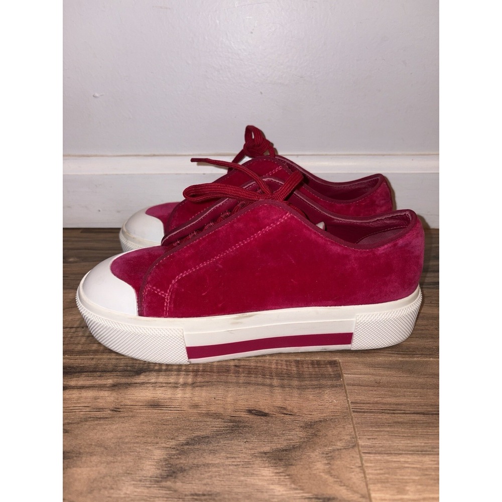 Vintage Alexander McQueen Pink Velvet Sneaker Shoes EU 36.5 US 6.5 Gorgeous